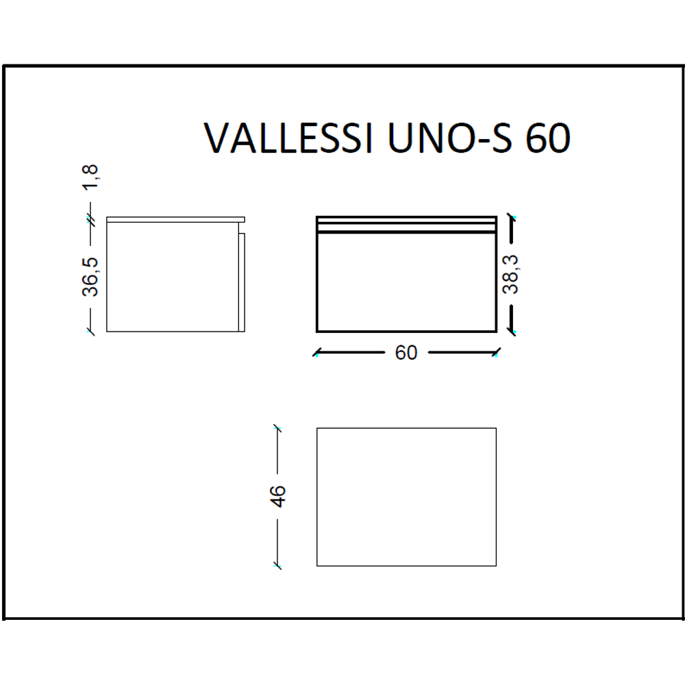 Тумба Armadi Art Flat Valessi Uno-S 60 897-060-W, WHITE глянец