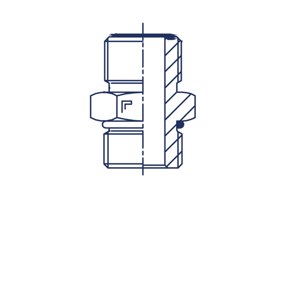 Штуцер FH D12 ORFS 13/16 BSP 1/4