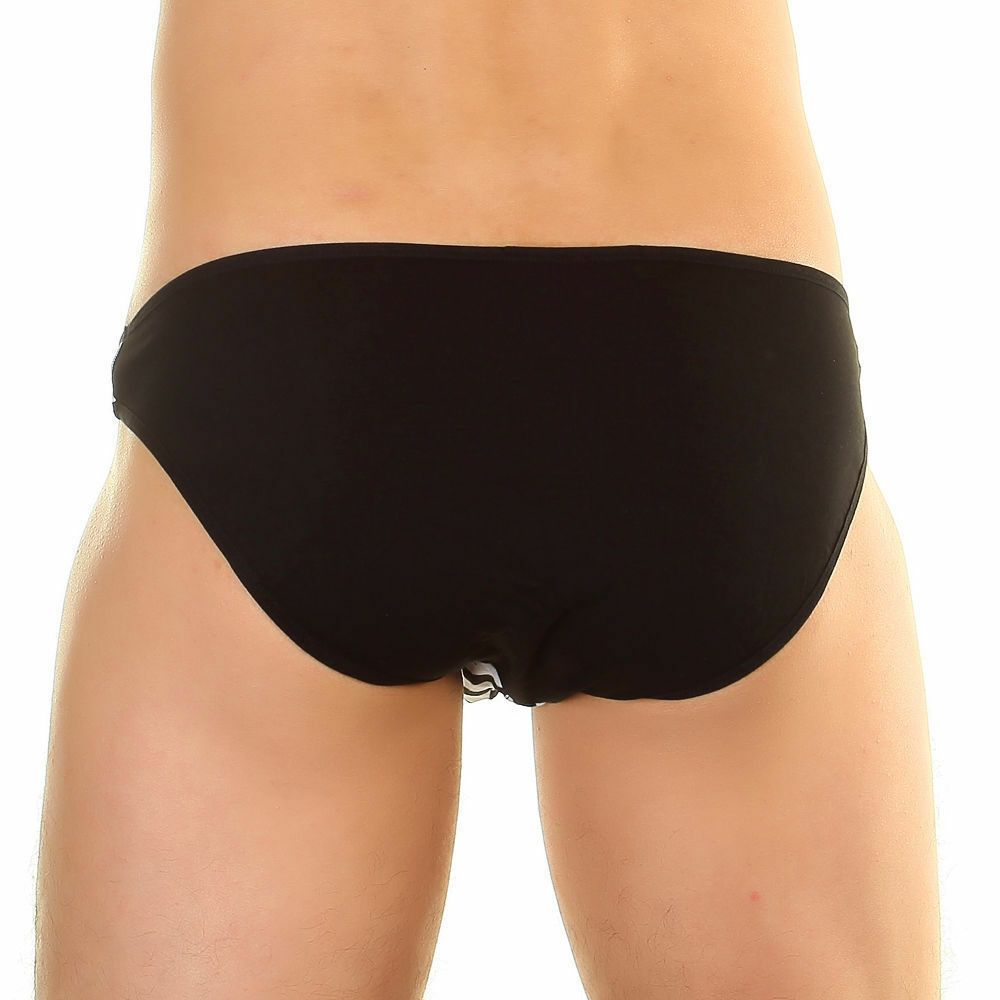 Мужские трусы слипы черно-белые 29600 SC20_BWB