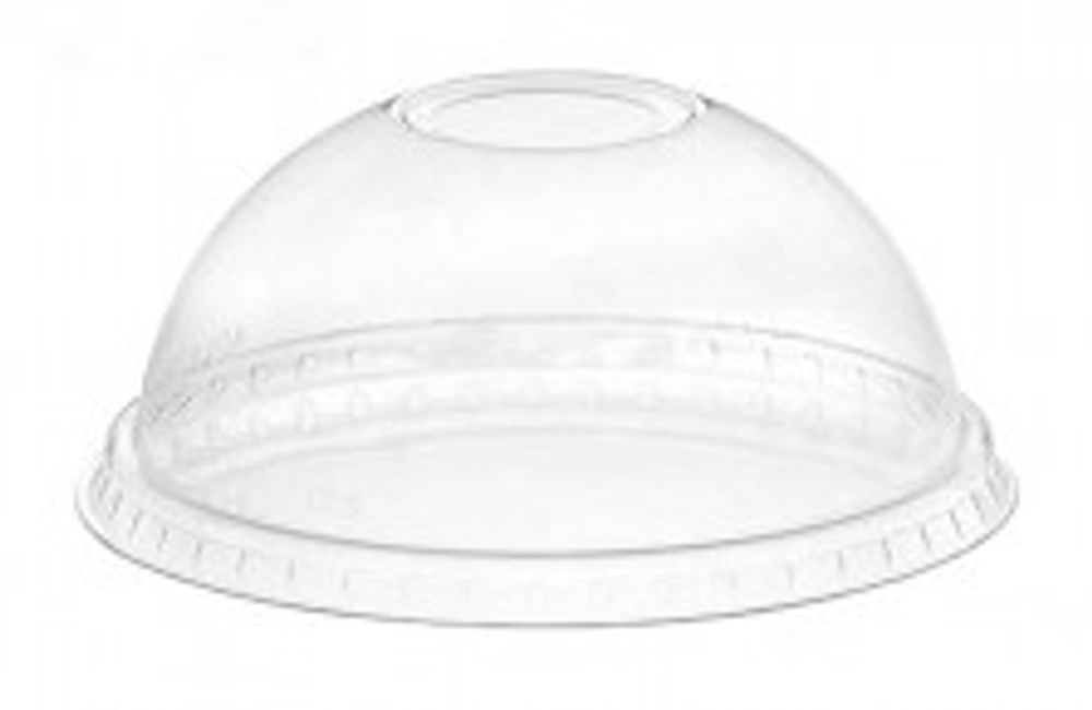 Крышка купольная "УпаксЮнити " С ОТВЕРСТИЕМ "PET" D-95 mm