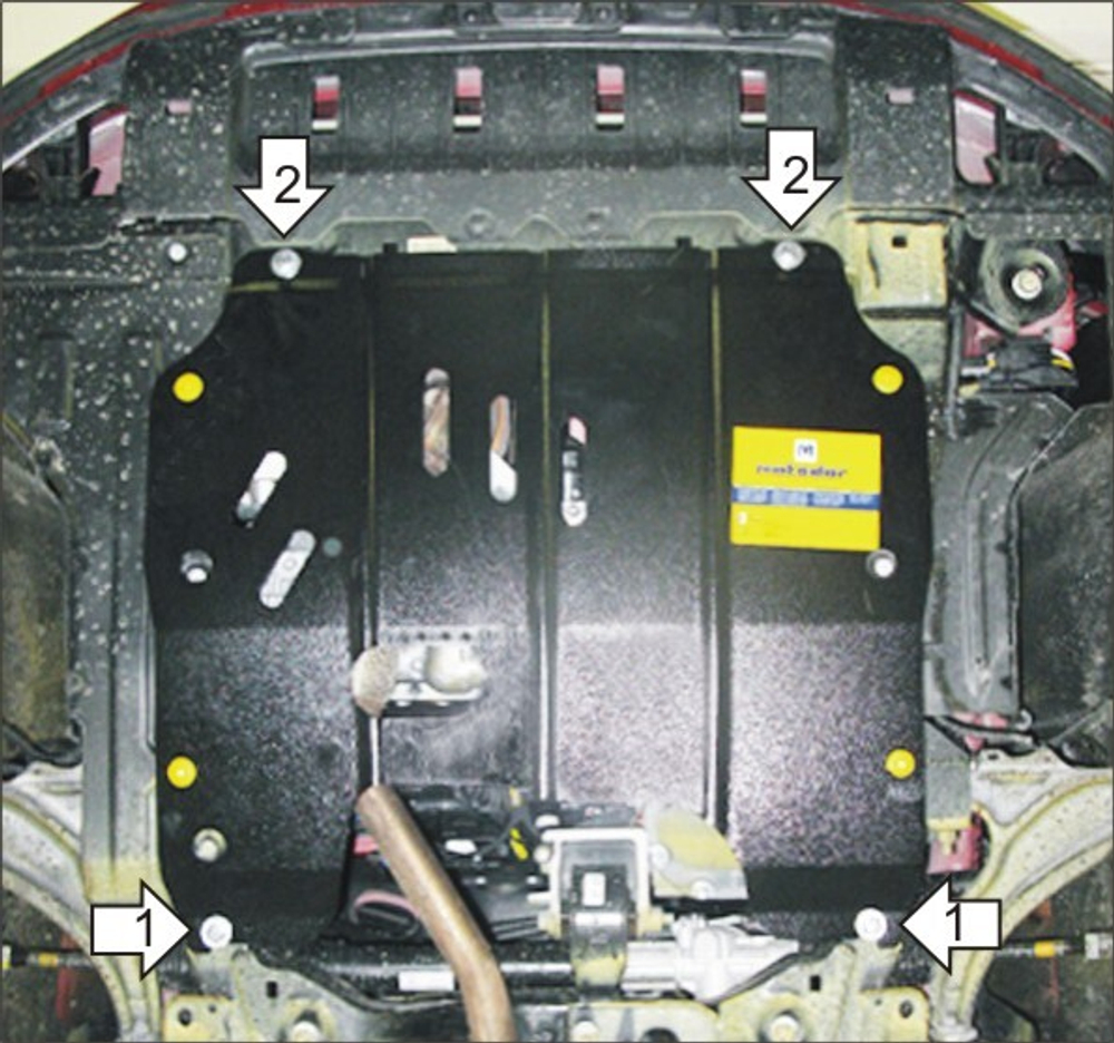 Усиленная защита Motodor картера двигателя, кпп. 2 мм, сталь. для Chevrolet Cruze 2009-2012,Opel Astra J 2009-2015,Chevrolet Cruze 2012-2015,Opel Astra J GTC 2009-2015,Chevrolet Orlando 2010-2015,Chevrolet Volt 2011-2019 арт.03028