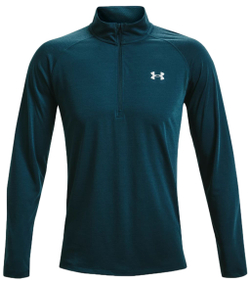 Теннисная футболка Under Armour Men's UA Streaker Run 1/2 Zip - blue note/reflective