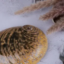 Салатник 365 мл 19*14,5 см h5 см Light Pearl Ammonite Shell Frutti di Mare P.L. [1]