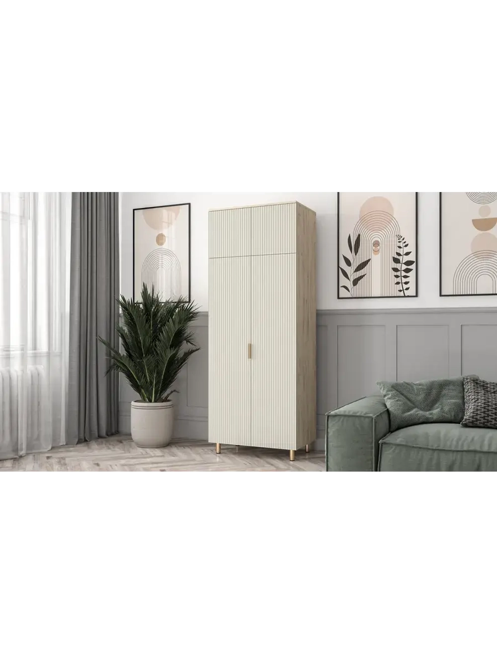 Шкаф распашной 80х50х210 с антресолью Birmingham 4