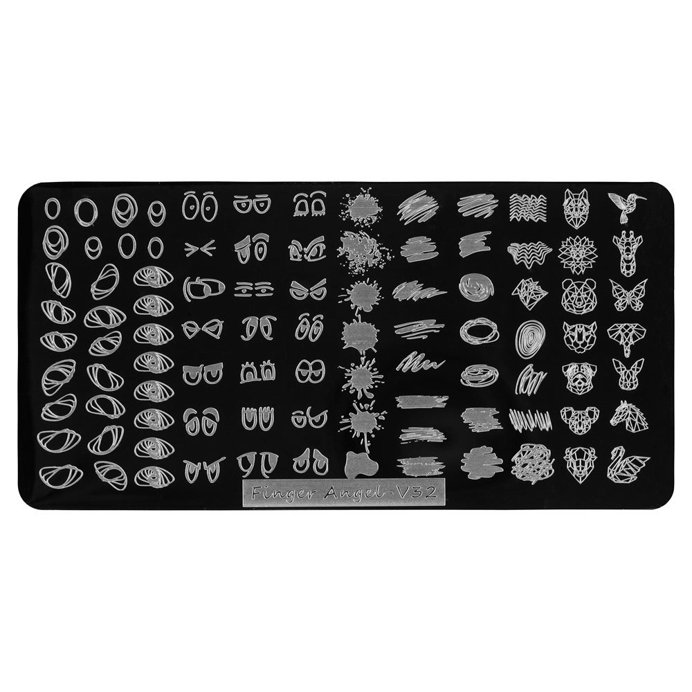 Пластина для стемпинга Finger Angel-V32, 6х12см