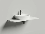 Раковина Salini ALDA WALL 02 140322M 58 из искусственного камня S-Stone, белая матовая