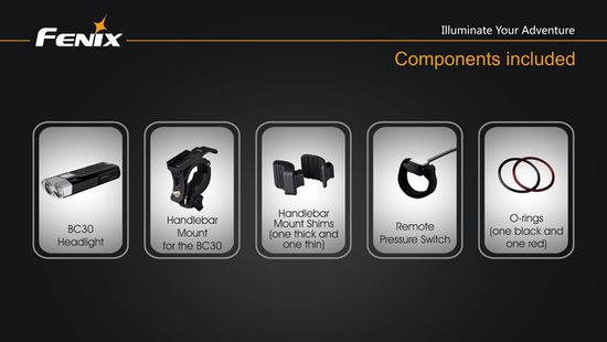 Велосипедный фонарь-фара Fenix BC30, 1800 люмен