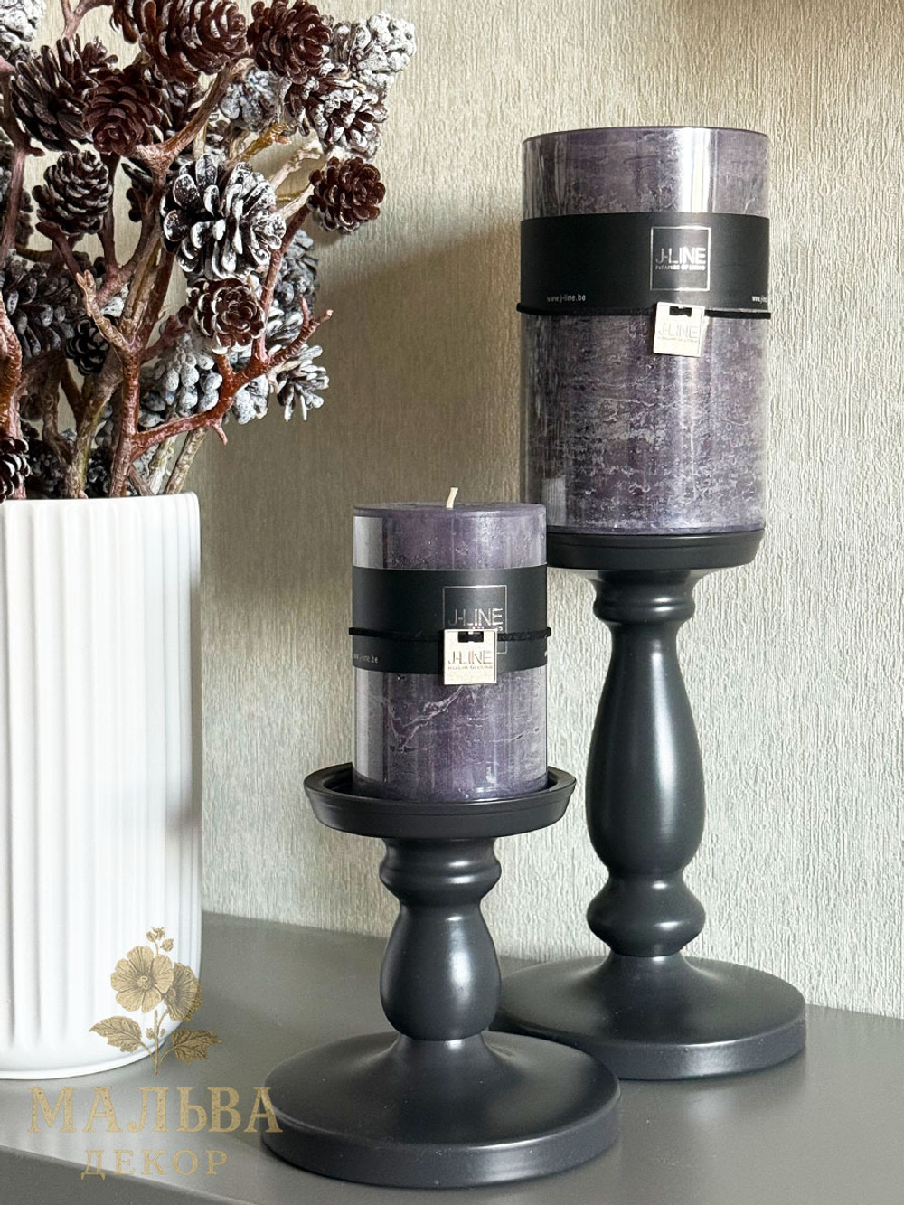 Свеча декоративная "Гранит" 10х15 см средняя