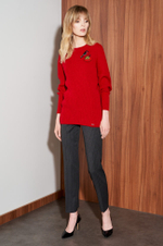 3667 Брюки женские (т.серый полоска)