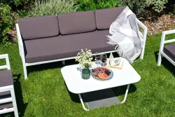 "Эстелья" лаунж-зона из алюминия со столиком из HPL 5-местная