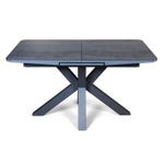 Стол раскладной Lincoln (160+40 см) глазурованное стекло черный