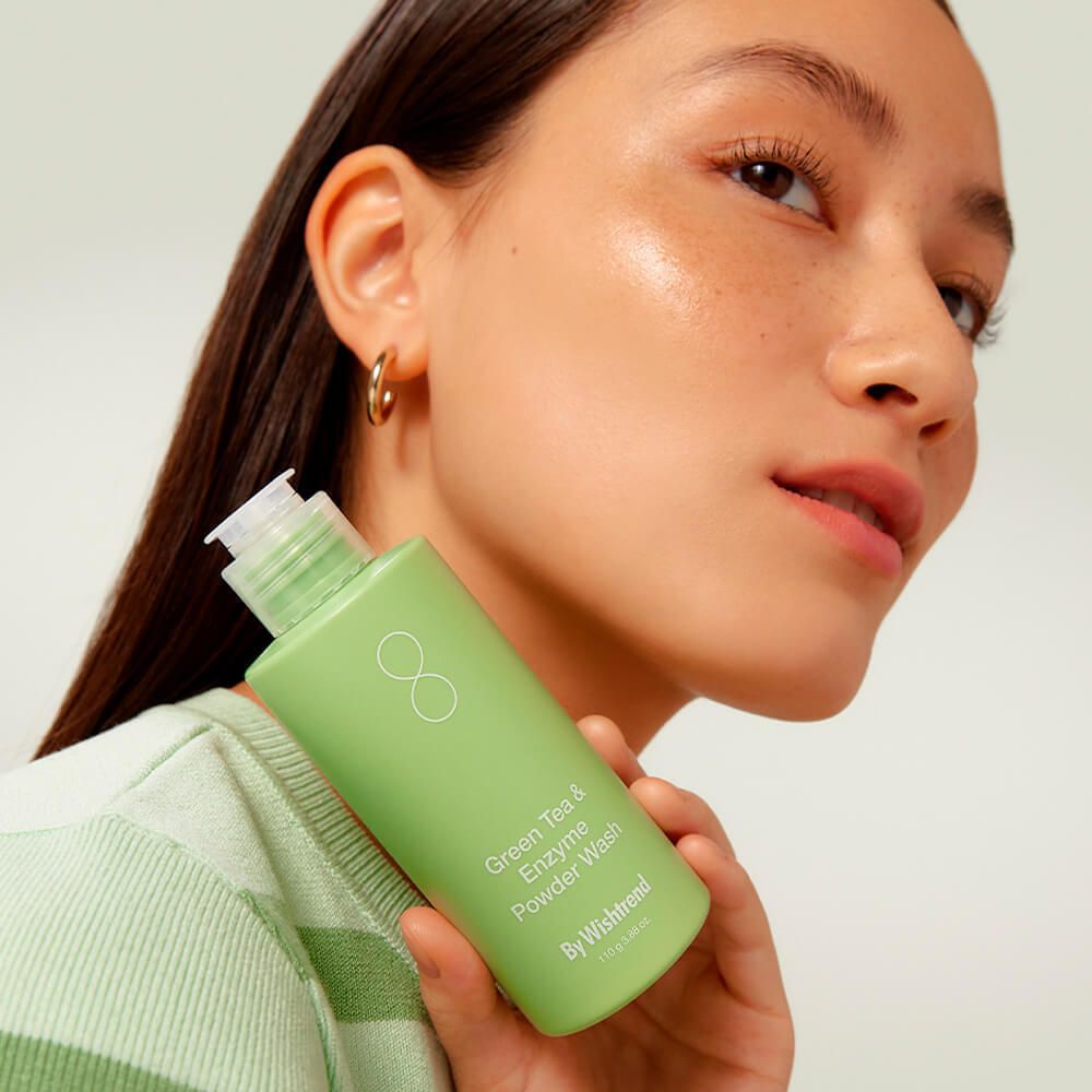 BY WISHTREND Энзимная пудра для умывания с ароматом матчи Green Tea & Enzyme Powder Wash (110 мл)