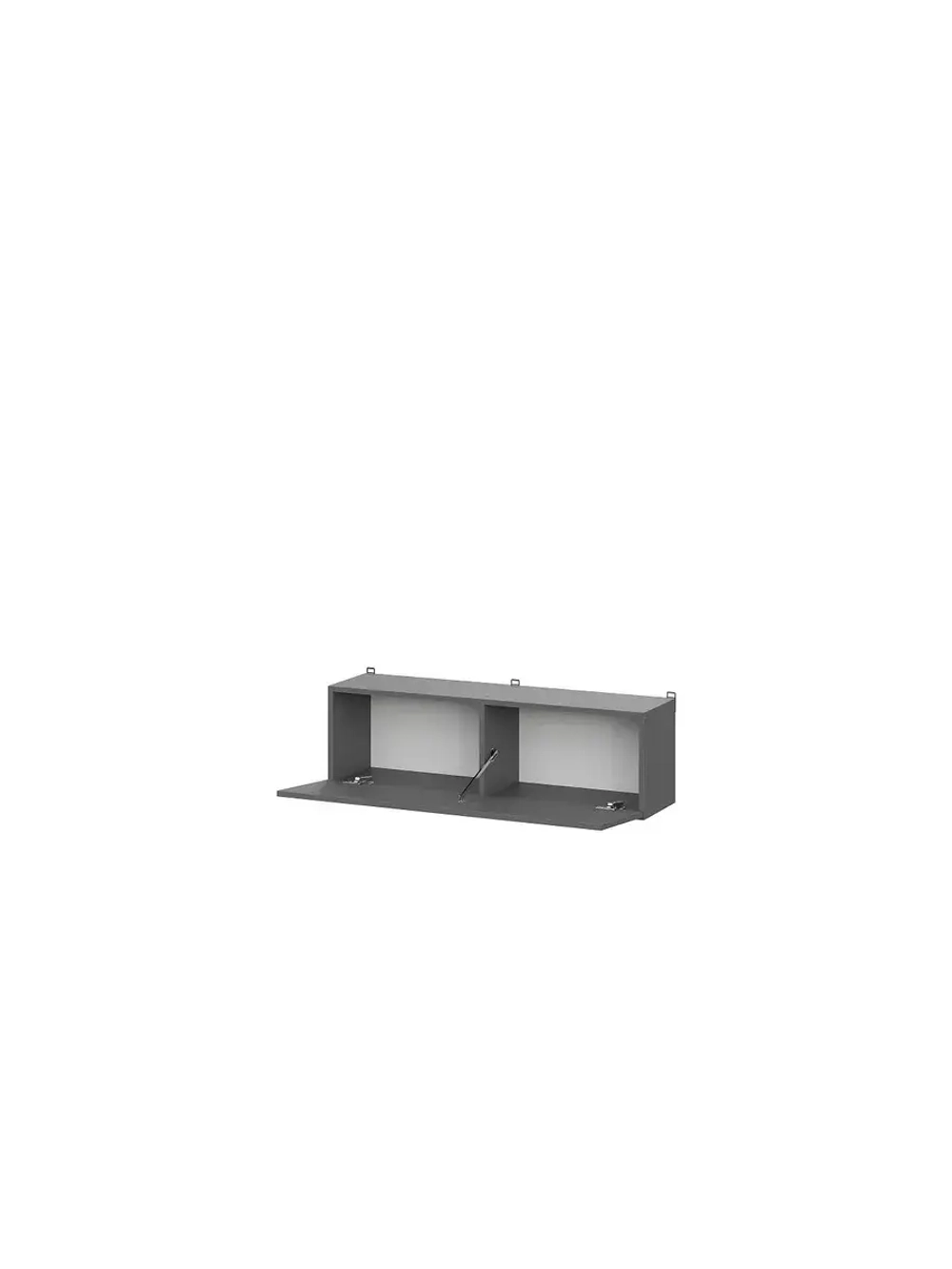 Модульная стенка со шкафом Графит серый 200х35х136