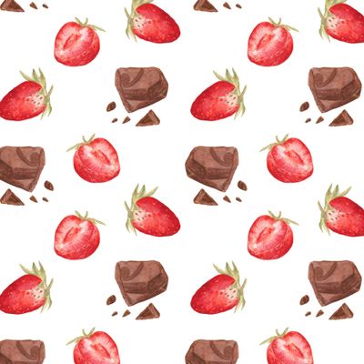 Клубника и шоколад (на белом) / Strawberry and chocolate (on white)
