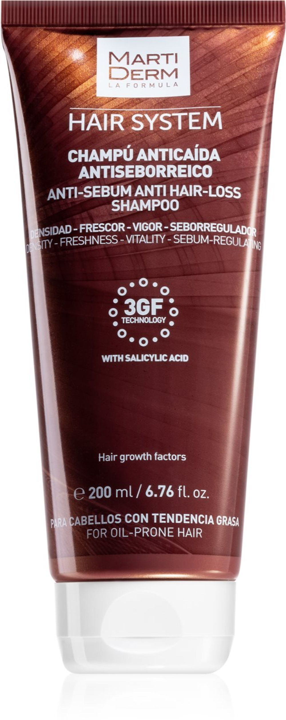 MartiDerm Hair System - шампунь против выпадения волос для жирной кожи головы /   200  ml  / GTIN 8437015942100