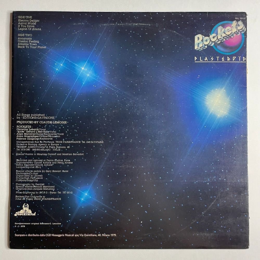 Винтажная виниловая пластинка LP Rockets Plasteroid (Italy 1979) Legion Of Alians