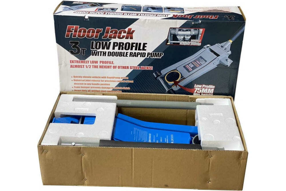 Низкопрофильный гидравлический подкатной домкрат GW-3000 3т, 75-500 мм Great Wolf