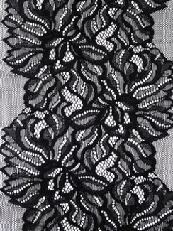652 ОПТ Кружево эластичное 17 см, Италия, черный 170