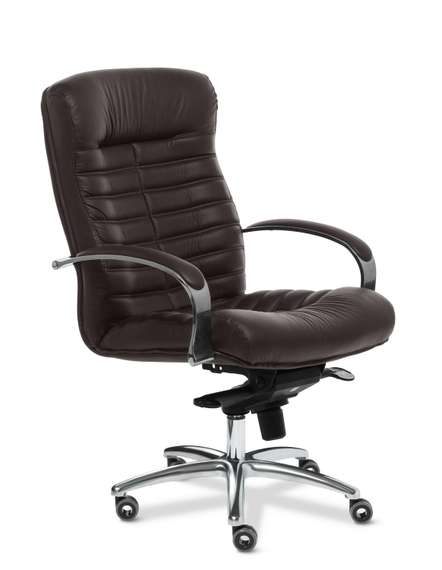 Кресло для руководителя Orion Chrome B коричневая кожа