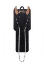 Зажимы на соски Pecado на цепочке серебро