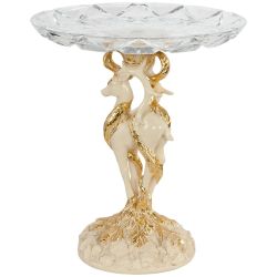 Фруктовница Лань Артемиды Айвори со стеклянной чашей