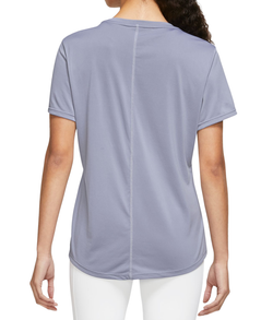 Женская футболка теннисная Nike Dri-FIT One Short Sleeve Standard Fit Top - indigo haze/white