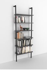 Настенная консоль с 6 полками - антрацит