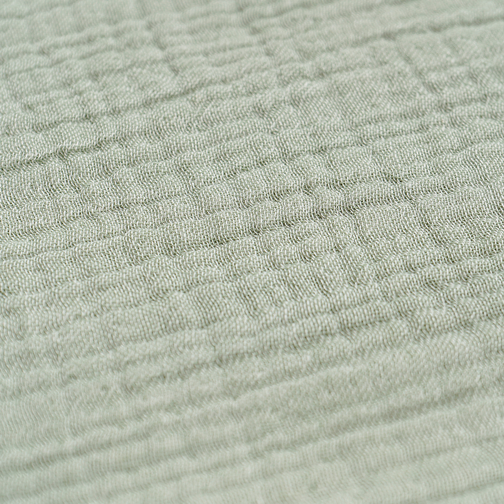 Покрывало двухстороннее из многослойного муслина травянисто-зеленого цвета из коллекции essential, 180х250 см