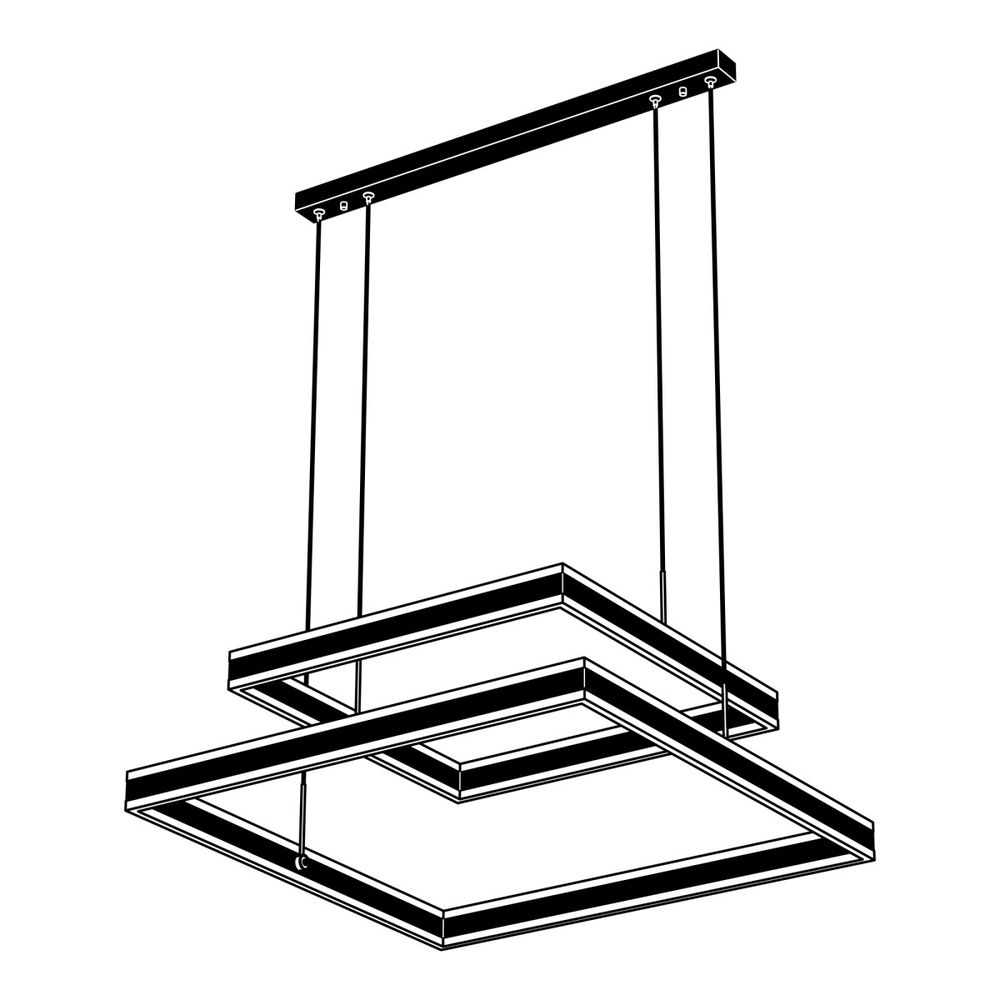 Citilux Дуэт CL719K211 LED Люстра подвесная с пультом Чёрная