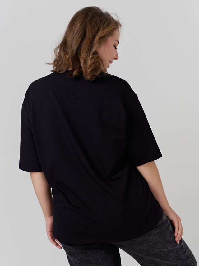 Футболка Женская Черная «Котики»