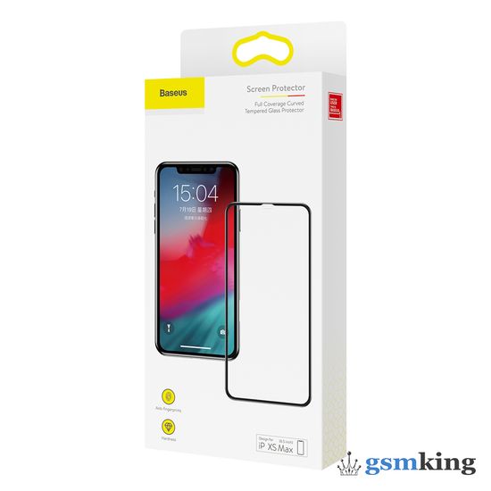 Baseus Full Cover Tempered Glass 0.3mm for iPhone XS/11 Pro Max Black SGAPIPH65-KC01
