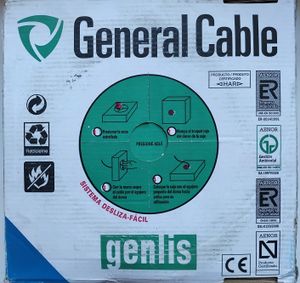 Провод H07V-K 450/750 V, UNE 21031, 1x2.5 мм2, черный ПВХ General Cable Genlis. Умпаковка 100м.