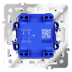 Выключатель встраиваемый VOLTUM S70 двухклавишный с подсветкой 10А, (кашемир)