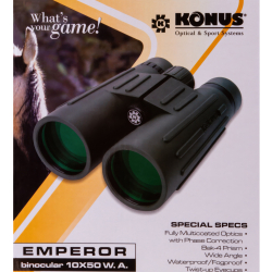 Бинокль Konus Emperor 10x50 WA Green — упаковка