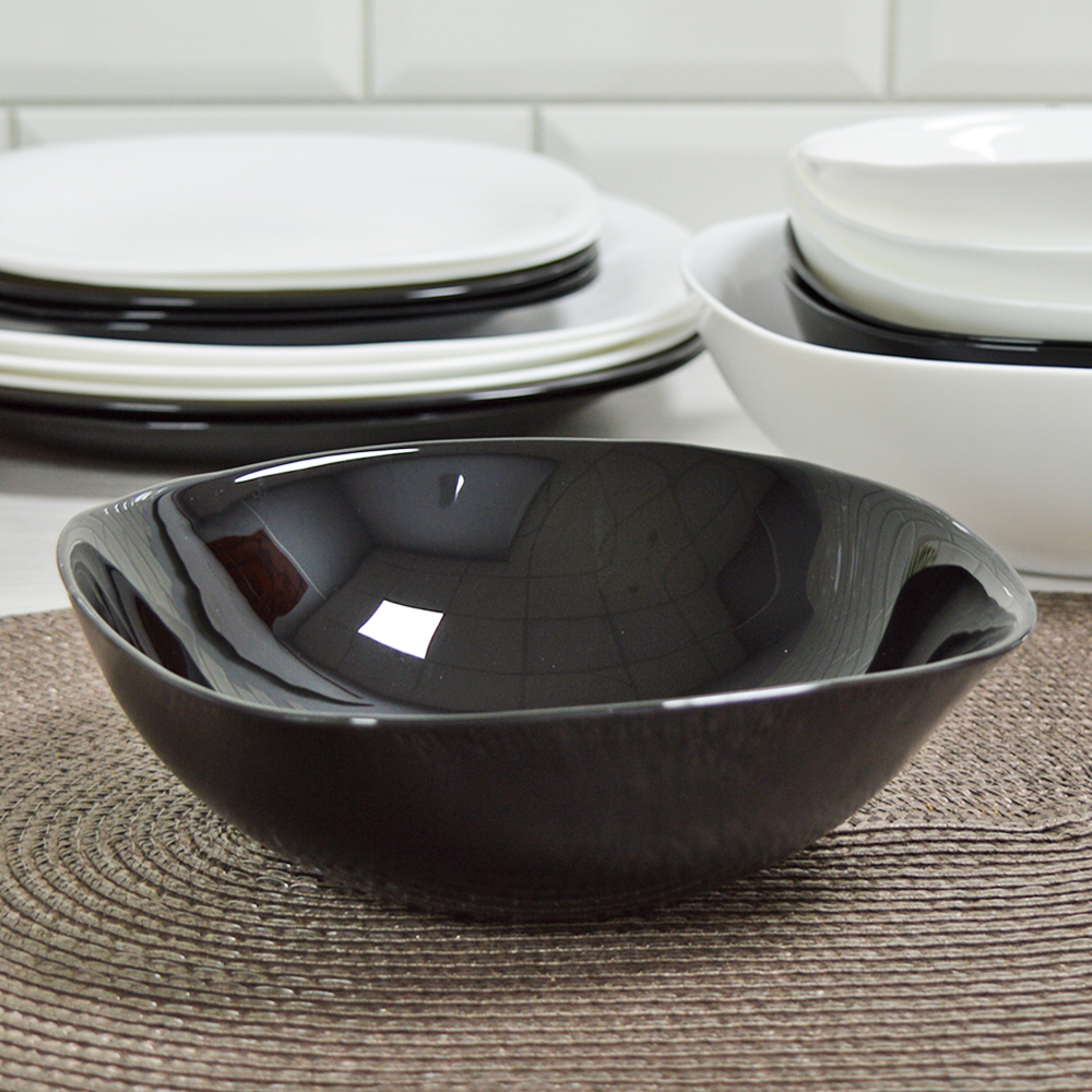 Столовый набор 19 предметов "WHITE/BLACK" (квадрат.) (992090)