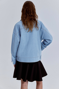 Куртка из денима с вельветовым воротником