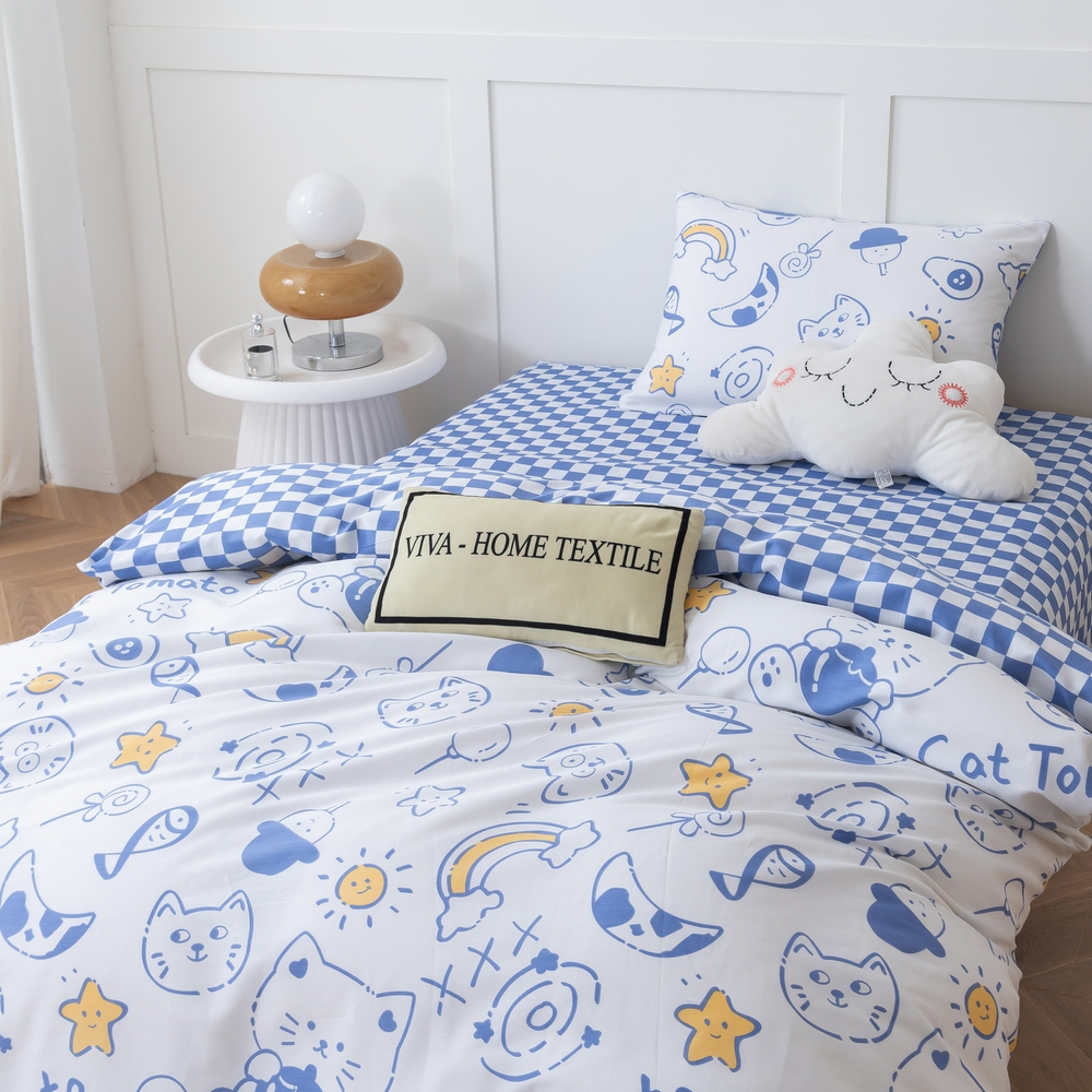 Комплект постельного белья на резинке Сатин Люкс KIDS 100% хлопок CDKR057