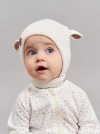 Шапка из смесовой шерсти "Овечка" 0+