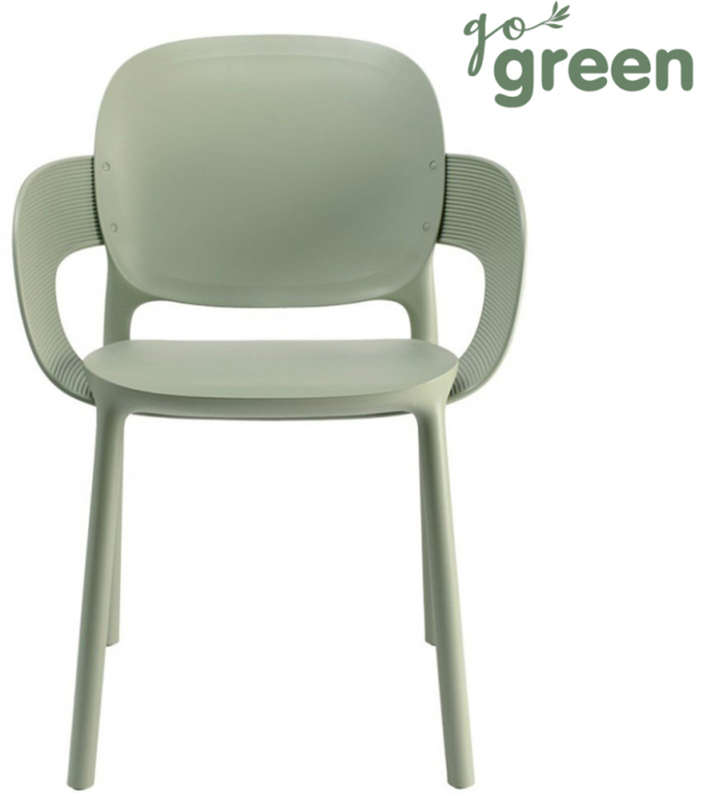 Кресло пластиковое Scab Design Hug Go Green, зеленый шалфей