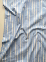 Вареный хлопок 250см. Полоска Вертикаль на голубом фоне