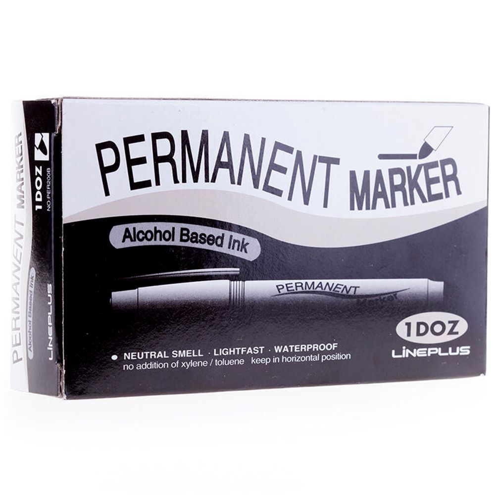 Маркер перманентный 4.0мм, Line Plus, чёрный