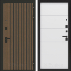 Входная металлическая дверь Бункер HIT Хит B-02 / ФЛ-649 Белый софт (белый матовый, без текстуры)