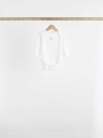 Боди с длинным рукавом для малышей Next K79-554, 7 шт., Белый, Розовый