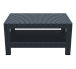 Столик пластиковый плетеный журнальный Siesta Contract Monaco Lounge, антрацит