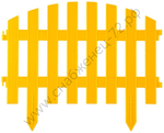 GRINDA Ар Деко, 28 х 300 см, желтый, 7 секций, декоративный забор (422203-Y)