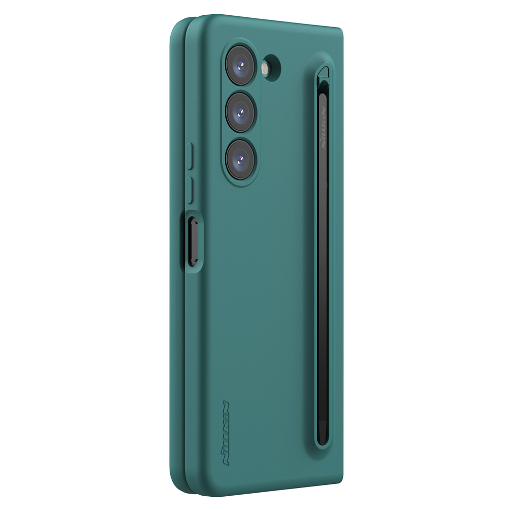 Чехол зеленого цвета (Light Green) от Nillkin для Samsung Galaxy Z Fold 5, серия Flex Pure Fold Case (в комплекте съемное перо S Pen)