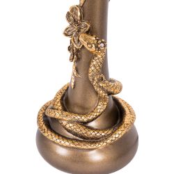 Настольная лампа Змея Катари Бронза с абажуром 38 Mally