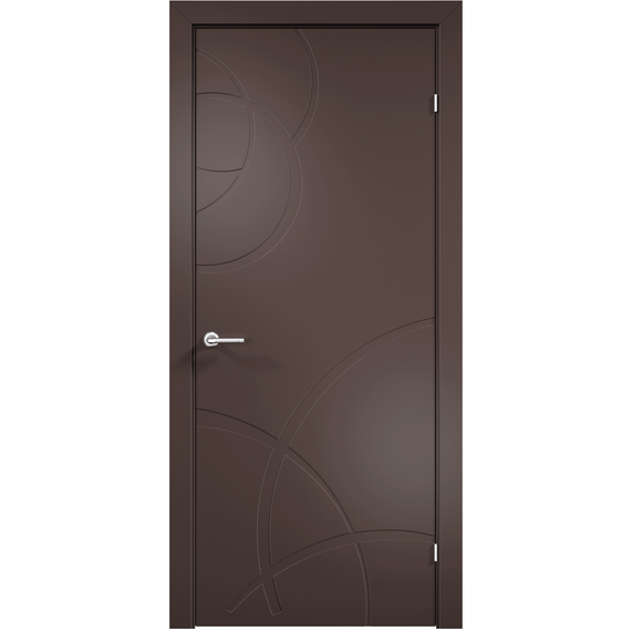 Фото межкомнатной двери эмаль Дверцов Тиволи 3 цвет коричневый RAL 8014 глухая