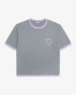 Футболка Ymkashix Love серая / пурпурная