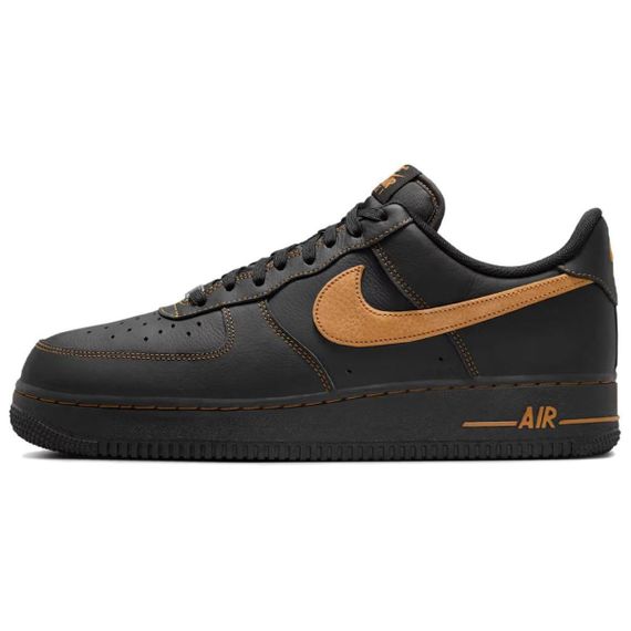 Кроссовки Nike Air FORCE 1 для скейтбординга Низкие Кроссовки черного/коричневого цвета Унисекс